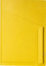 Title: Butter Yellow Diagonal Pocket Leather Journal