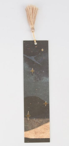 Paper Celestial Printed Bookmark with Gold Tassel