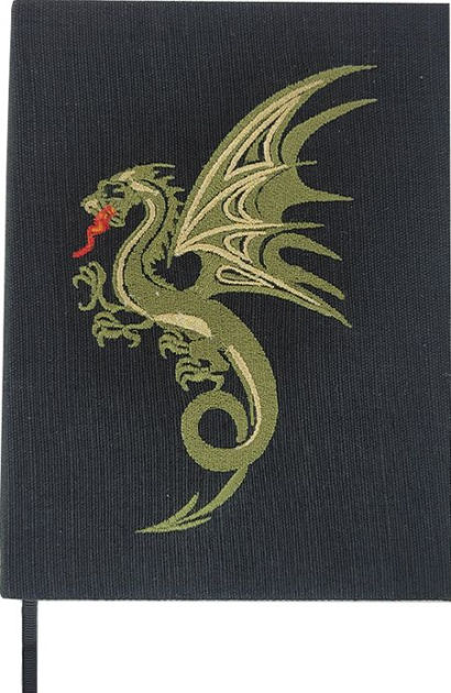 EMBROIDERED JOURNAL DRAGON- BLACK by V&M, Other Format