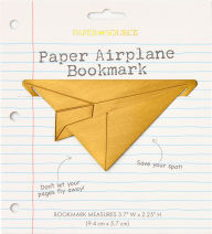 Paper Airplane Brass Bookmark