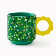 Title: Meadow Flower Handle Mug