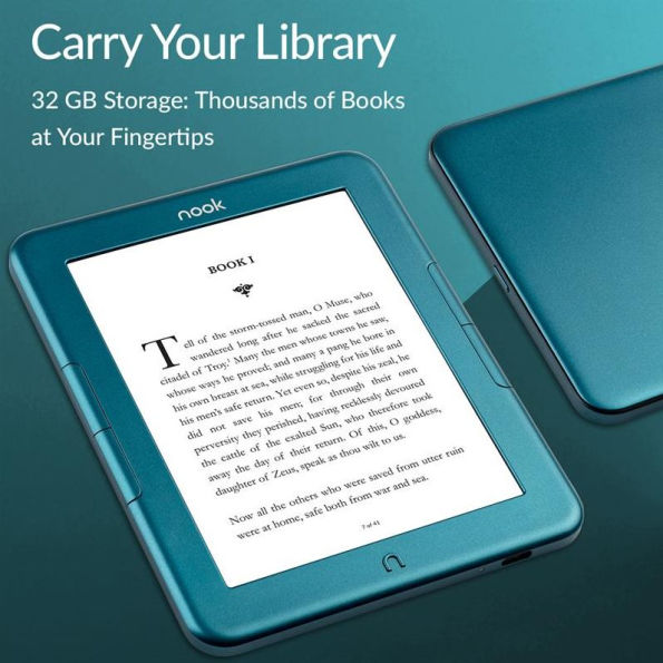 Alternative view 2 of NOOK GlowLight 4 Ocean Teal Edition