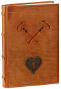 Brass ''Keys to My Heart'' Brown Italian Leather Hard Cover Journal (6'' x 8'')