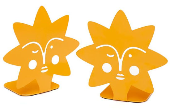 Jonathan Adler Seasons Sun Metal Bookends (6.25x4.25)