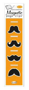Title: Mustaches Magnetic Page Clips Set of 4