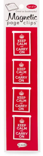 Keep Calm and Carry On Page Clips Set of 4