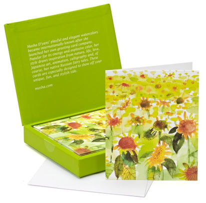 Masha D'yans Sunflower Field Note Cards - Set of 12