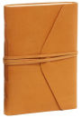 Bombay Ochre Leather Wrap Journal with Tie 6'' x 8.5''