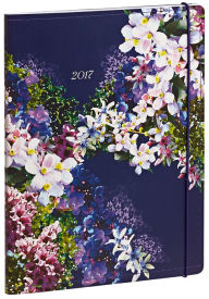2017 Monthly Planner 7.5x9.75 Monthly Sewn Navy Floral Bouquet Sewn Engagement Calendar