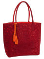 Alternative view 2 of Crimson and Russet Laser-Cut Felt Tessa Tote Bag