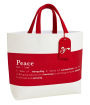 Peace Felt Tote with Felt Tag (15''X5.625''X14'')