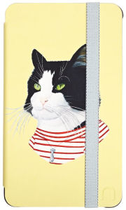 Title: Nook Tablet Cover in Berkley Bestiary Tuxedo Cat Lady