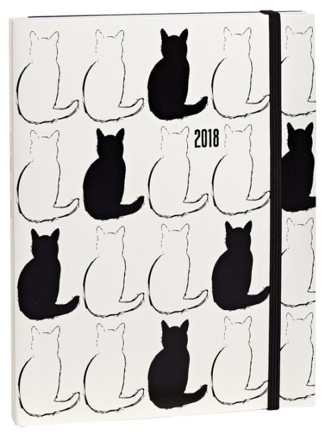 2018 Weekly Planner 6x8 Graphic Cats Flexi Engagement Calendar by