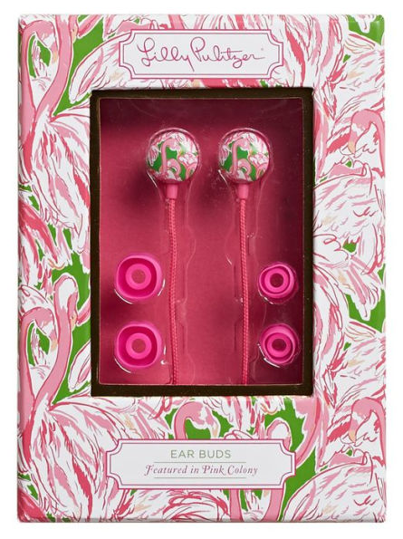 Lilly Pulitzer Earbuds, Pink Colony
