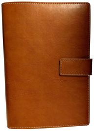 Title: Refillable Cowhide Bonded Leather Journal with Snap (6x8)