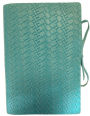 Woven Teal Leather Journal (6