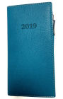 2019 Weekly Pocket Blue Bonded Leather w/pen Engagement Calendar