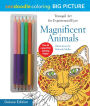 Zendoodle Coloring Big Picture: Magnificent Animals: Deluxe Edition with Pencils