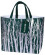Green Tote with Metallic Birch Trees
