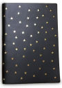 Black Laser Cut Gold Stars Bonded Leather Journal (6