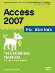 Alternative view 1 of Access 2007 for Starters: The Missing Manual: The Missing Manual