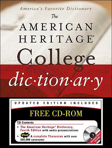 The American Heritage College Dictionary, Fourth Edition With CD-ROM ...