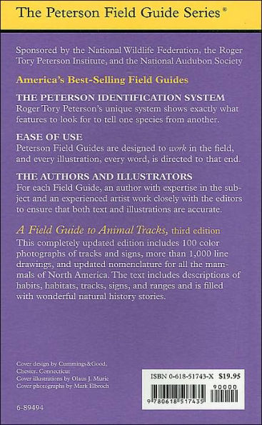 Peterson Field Guide To Animal Tracks: Third Edition