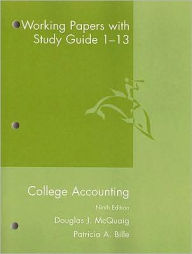 College Accounting Working Papers with Study Guide 1-13 9th Edition / Edition 9