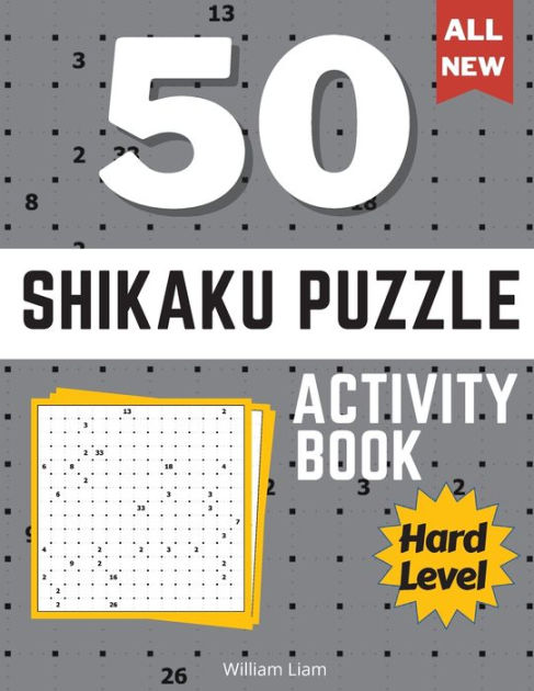 Shikaku Puzzle Book For Adults 15*15 Shikaku Grid Puzzle by William ...