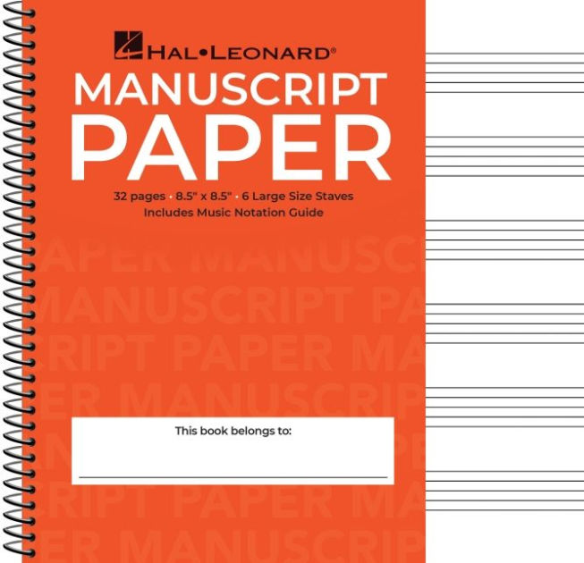 Wide Staff Manuscript Paper Red Cover by Hal Leonard Corp