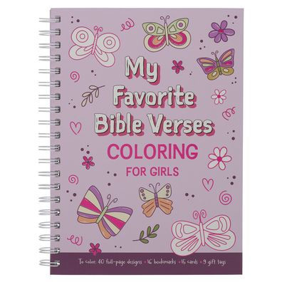 Coloring Book Favorite Bible Verses for Girls Wirebound