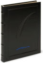 Black Embossed Quill Leather Journal (9
