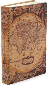 Title: Antique Map Printed Italian Leather Journal 6'' x 8''