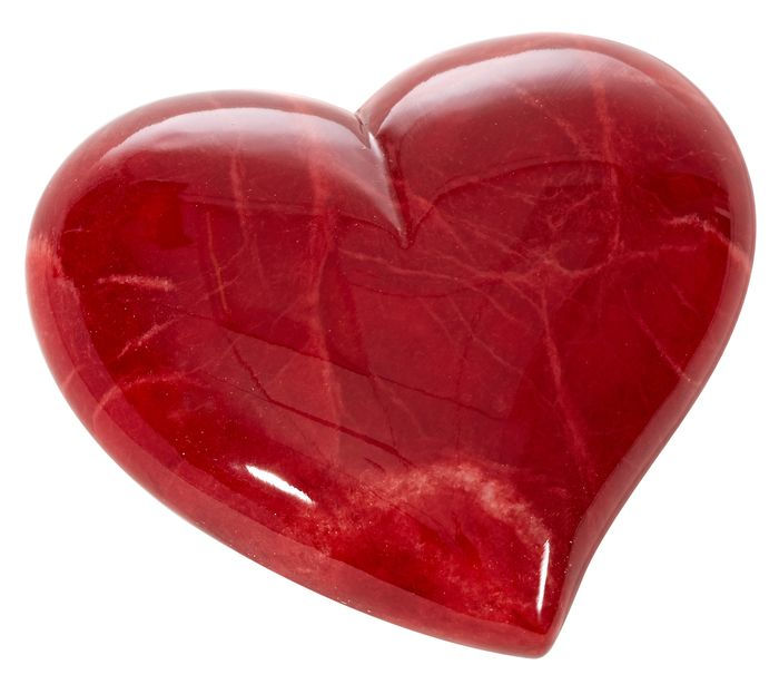 Absolute Red Heart Italian Alabaster Paperweight in Gift Box by