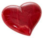 Absolute Red Heart Italian Alabaster Paperweight in Gift Box