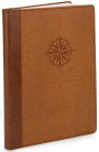 Tan Wood Grain Compass Rose Lined Journal 7'' x 9''