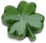 Green Four Leaf Clover Italian Alabaster Paperweight