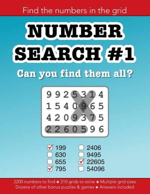 Logic Puzzle Game for Children and Adults. Find the Numbers from 1