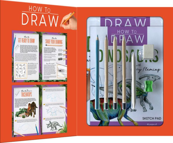 How To Draw Dinosaurs-Book and Kit