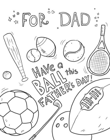 For Dad: Coloring Book: Color-Your-Own Art & Activity Book