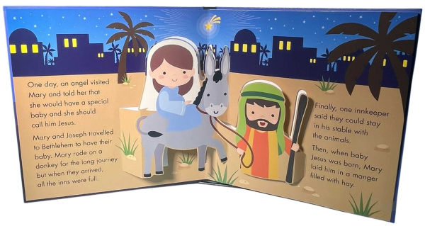 Christmas Nativity: Pop-Up Book: Hardcover board book with fun pop-ups on each spread!