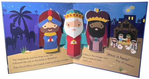 Christmas Nativity: Pop-Up Book: Hardcover board book with fun pop-ups on each spread!