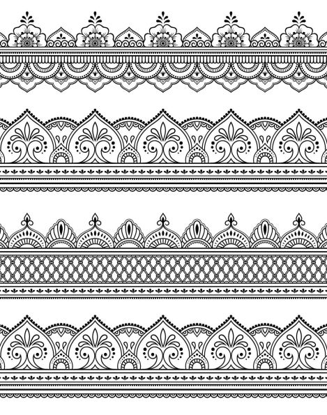 Henna: Coloring Book: Color-Your-Own Gallery Wall Art
