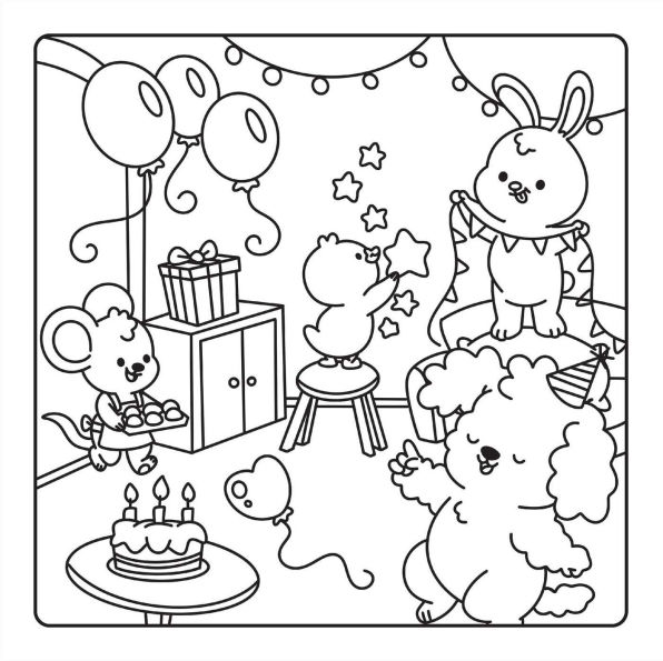 Cool Cuties: Cozy Coloring Kit: Deluxe Folder with 10 Markers!