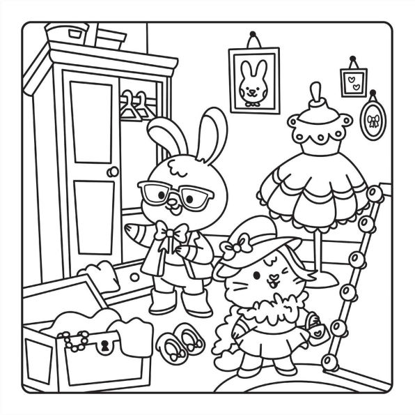 Cool Cuties: Cozy Coloring Kit: Deluxe Folder with 10 Markers!