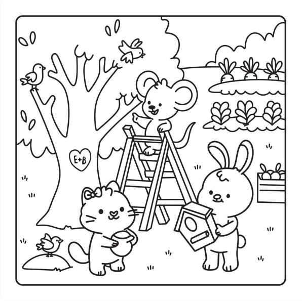 Cool Cuties: Cozy Coloring Kit: Deluxe Folder with 10 Markers!