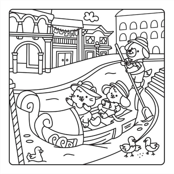 Cool Cuties: Cozy Coloring Kit: Deluxe Folder with 10 Markers!