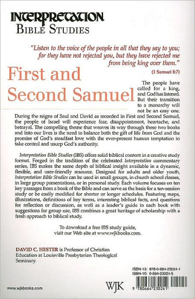 First and Second Samuel: Interpretation Bible Studies