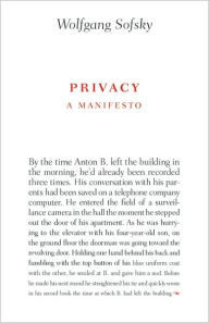Title: Privacy: A Manifesto, Author: Wolfgang Sofsky