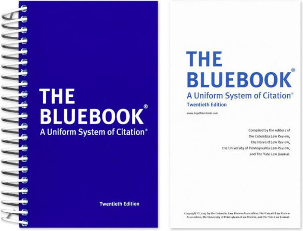 The Bluebook: A Uniform System of Citation / Edition 20
